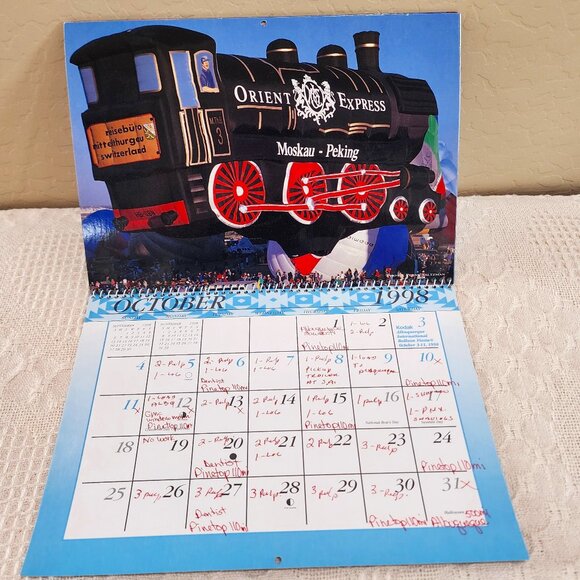 1998 Kodak Albuquerque International Balloon Fiesta Calendar Heavy Duty 9" x 12" - Picture 13 of 15